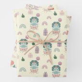 Baby Dino Wrapping Paper Flat Sheet Set van 3 (In situ)