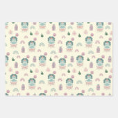 Baby Dino Wrapping Paper Flat Sheet Set van 3 (Voorkant)