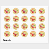 Baby Dinosaur Amargasaurus Ronde Sticker (Vel)