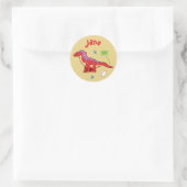 Baby Dinosaur Amargasaurus Ronde Sticker (Tas)