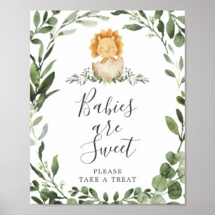 Baby Dinosaur Baby shower baby's zijn zoete gebars Poster