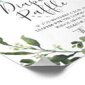 Baby Dinosaur Baby shower Diaper Raffle Sign Poster (Hoek)