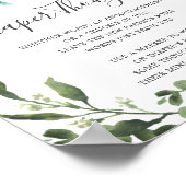 Baby Dinosaur Baby shower Diaper Thoughts Sign Poster (Hoek)