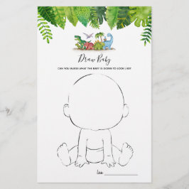 Baby Dinosaur Baby shower Game tekenen