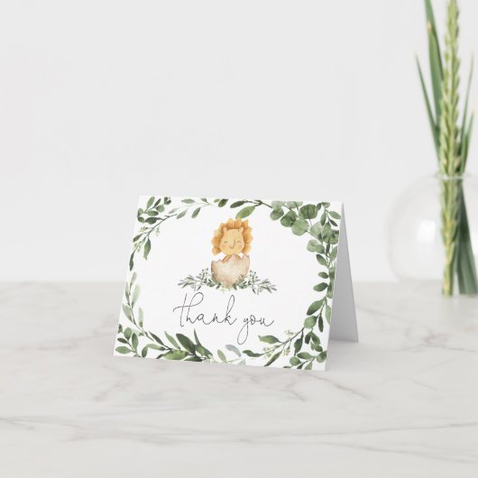 Baby Dinosaur Baby shower Hartelijk dank Bedankkaart (Voorkant)