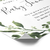 Baby Dinosaur Baby shower raadt het Baby bord Poster (Hoek)