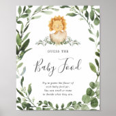 Baby Dinosaur Baby shower raadt het Baby bord Poster (Voorkant)