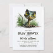 Baby Dinosaur Baby Shower Uitnodiging (Voorkant)