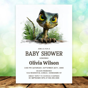 Baby Dinosaur Baby Shower Uitnodiging