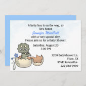 Baby Dinosaur Baby shower Uitnodiging (Voorkant / Achterkant)