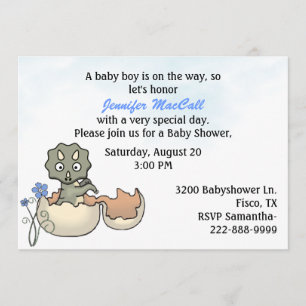 Baby Dinosaur Baby shower Uitnodiging