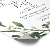 Baby Dinosaur Baby shower Zeg geen Baby Poster (Hoek)