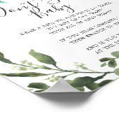 Baby Dinosaur Baby shower Zeg geen Baby Poster (Hoek)