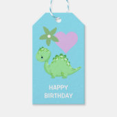 Baby Dinosaur Birthday Cadeaulabel (Voorkant)