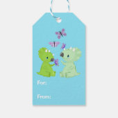 Baby Dinosaur Birthday Cadeaulabel (Achterkant)