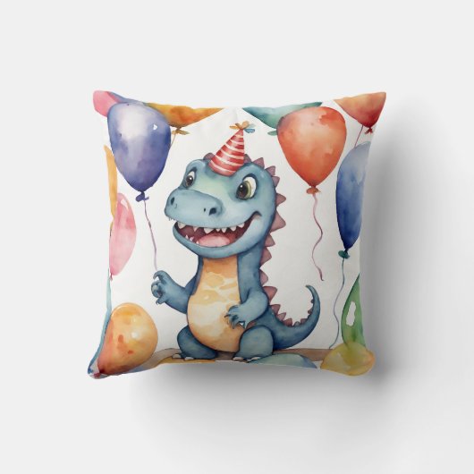 Baby Dinosaur Birthday Kussen (Achterkant)