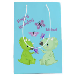 Baby Dinosaur Birthday of Shower Medium Cadeauzakje