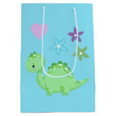 Baby Dinosaur Birthday of Shower Medium Cadeauzakje (Achterkant)