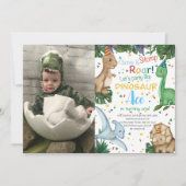 Baby Dinosaur Birthday Party! Foto Kaart (Voorkant)