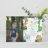 Baby Dinosaur Birthday Party | Stomp Chomp Roar Kaart (Staand voorkant)