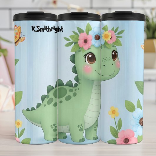 Baby Dinosaur Bloemen Hoofdband Bliss Thermosbeker