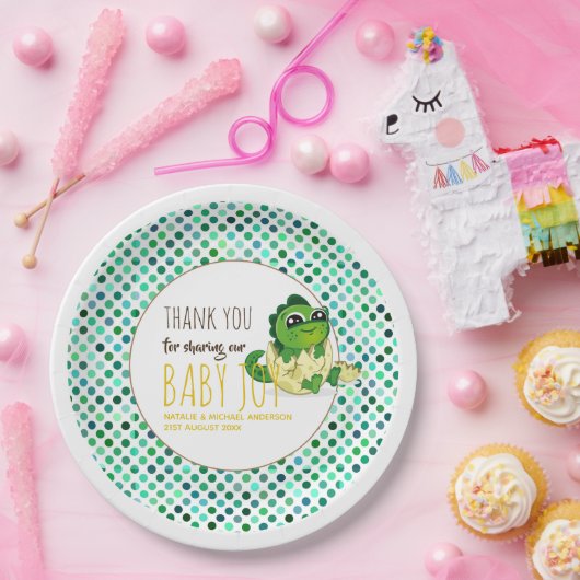 Baby Dinosaur Broeddouche Partij Papieren Bordje (Feest)