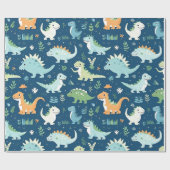 Baby Dinosaur Cadeaupapier (Vlak)