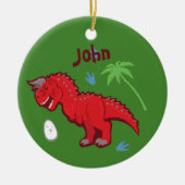 Baby Dinosaur Carnotaurus Keramisch Ornament (Voorkant)