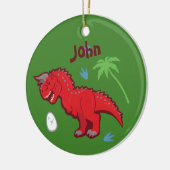 Baby Dinosaur Carnotaurus Keramisch Ornament (Links)