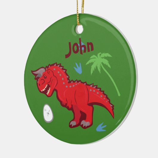 Baby Dinosaur Carnotaurus Keramisch Ornament (Links)