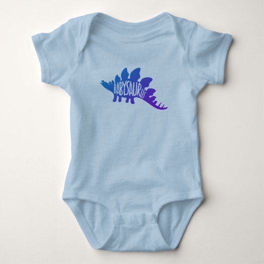 Baby Dinosaur Cute Design in Blue Romper (Voorkant)