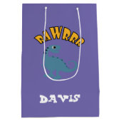 Baby Dinosaur Design - Gift Bag - Middelgroot Medium Cadeauzakje (Achterkant)
