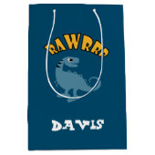 Baby Dinosaur Design - Gift Bag - Middelgroot Medium Cadeauzakje (Voorkant)