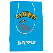 Baby Dinosaur Design - Gift Bag - Middelgroot Medium Cadeauzakje (Voorkant)