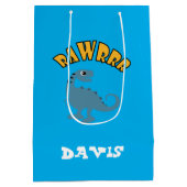 Baby Dinosaur Design - Gift Bag - Middelgroot Medium Cadeauzakje (Achterkant)