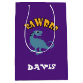 Baby Dinosaur Design - Gift Bag - Middelgroot Medium Cadeauzakje (Voorkant)