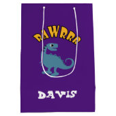Baby Dinosaur Design - Gift Bag - Middelgroot Medium Cadeauzakje (Achterkant)