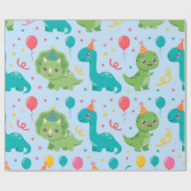 Baby Dinosaur Feestje Inpakpapier