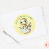 Baby Dinosaur "First Library" Sticker voor douchen (Envelop)