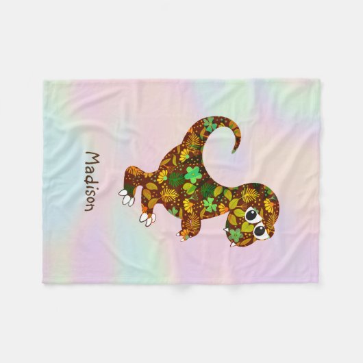 Baby Dinosaur Fleece Deken (Voorkant (Horizontaal))