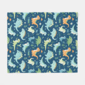 Baby Dinosaur Fleece Deken (Voorkant (Horizontaal))