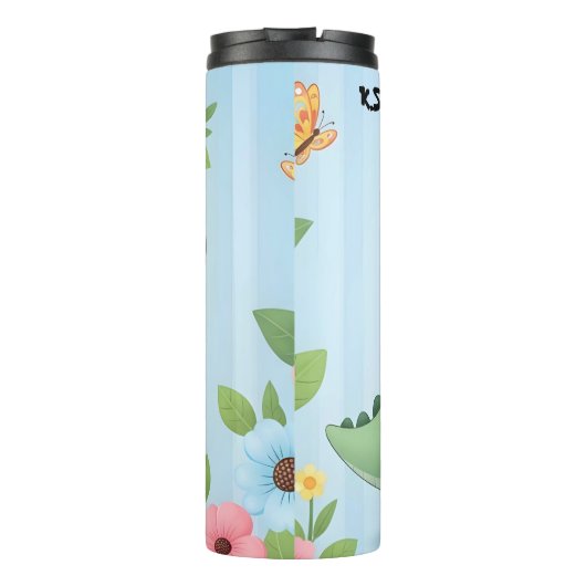 Baby Dinosaur Flower Headband Bliss Thermosbeker (Achterkant)