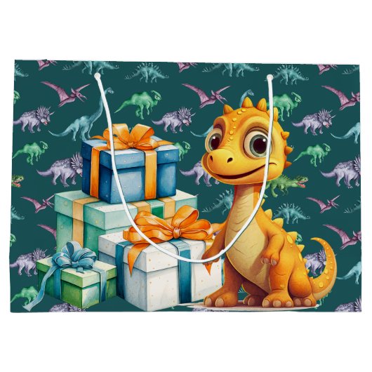 Baby Dinosaur Groot Cadeauzakje (Achterkant)