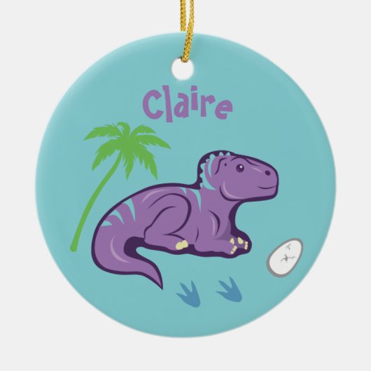 Baby Dinosaur Iguanodon Keramisch Ornament (Voorkant)