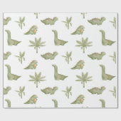 Baby Dinosaur Inpakpapier (Vlak)