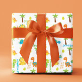 Baby Dinosaur Jurassic gepersonaliseerd Cadeaupapier