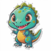 Baby Dinosaur Karakter voor Kinderen Sticker (Voorkant)