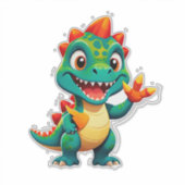 Baby Dinosaur Karakter voor Kinderen Sticker (Voorkant)