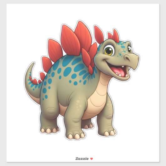 Baby Dinosaur Karakter voor Kinderen Sticker (Vel)