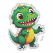 Baby Dinosaur Karakter voor Kinderen Sticker (Voorkant)